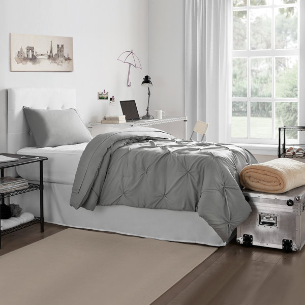 DormCo 7 Piece Dorm in a Trunk Pin Tuck Bedding Package Wayfair